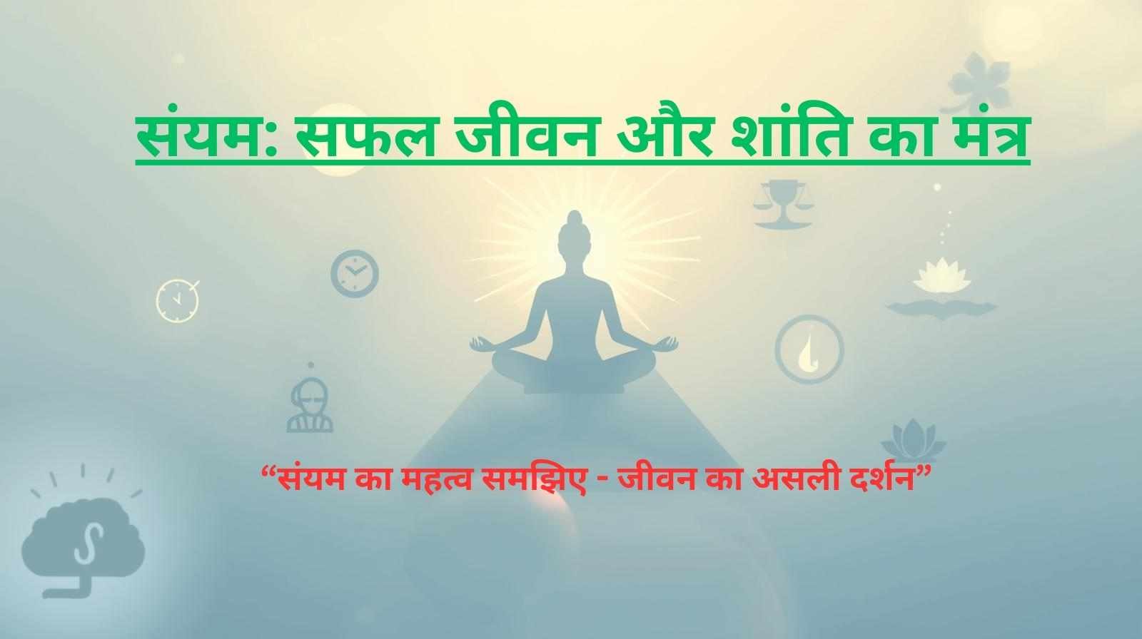 Sanyam ka mahatva aur jeevan darshan ka rahasya